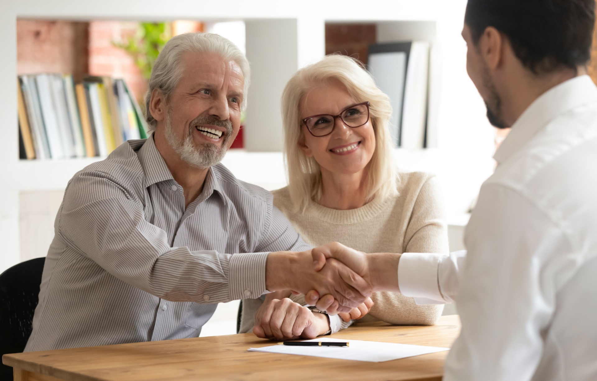 A couple meeting with a financial planner.