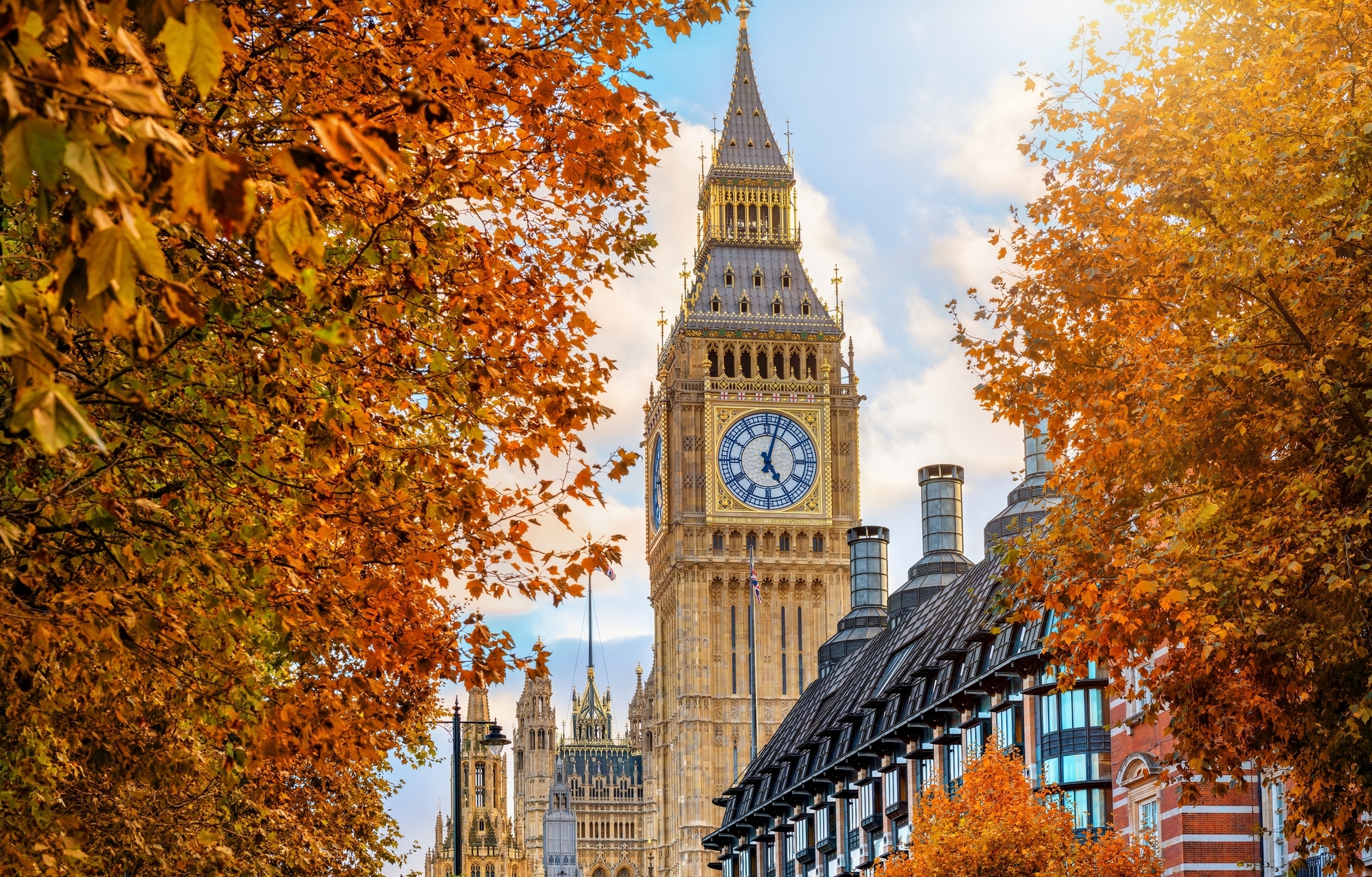 Westminster, London, in autumn.